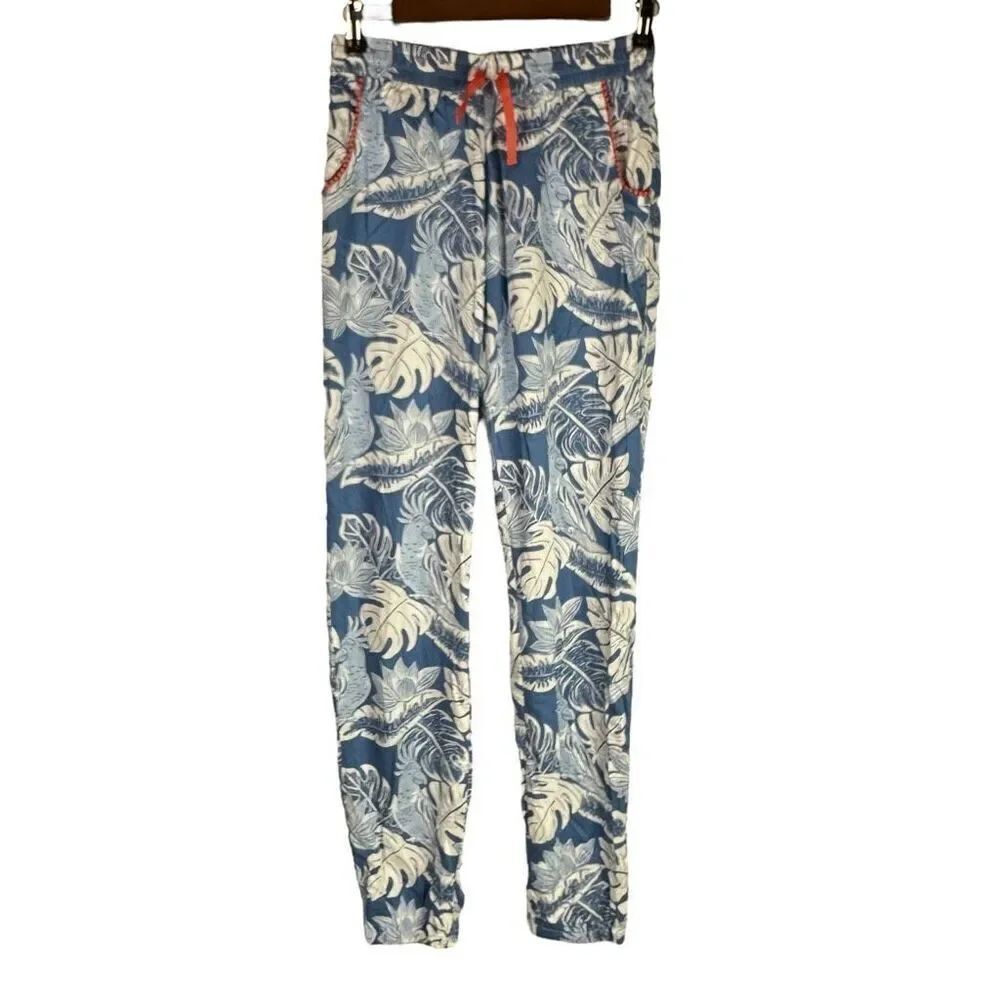 Boden Girls 15Y Blue White Jogger Beach Pants